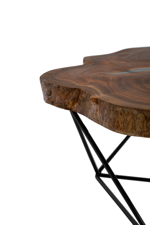 Live Edge Wood Coffee Table - Mid Century Modern - Handcrafted Furniture