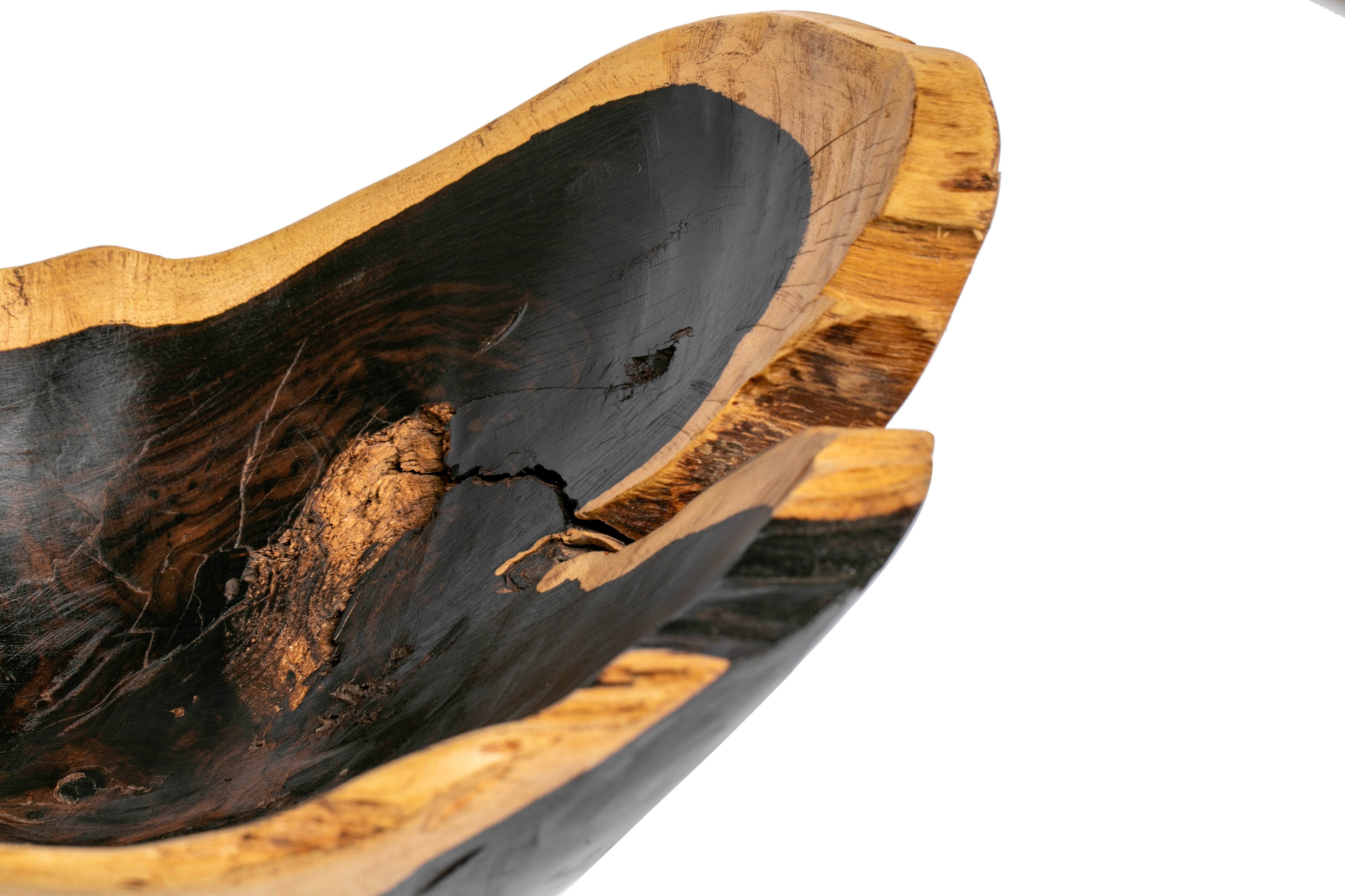 Handcrafted Wooden Bowl - Dining Table Centerpiece