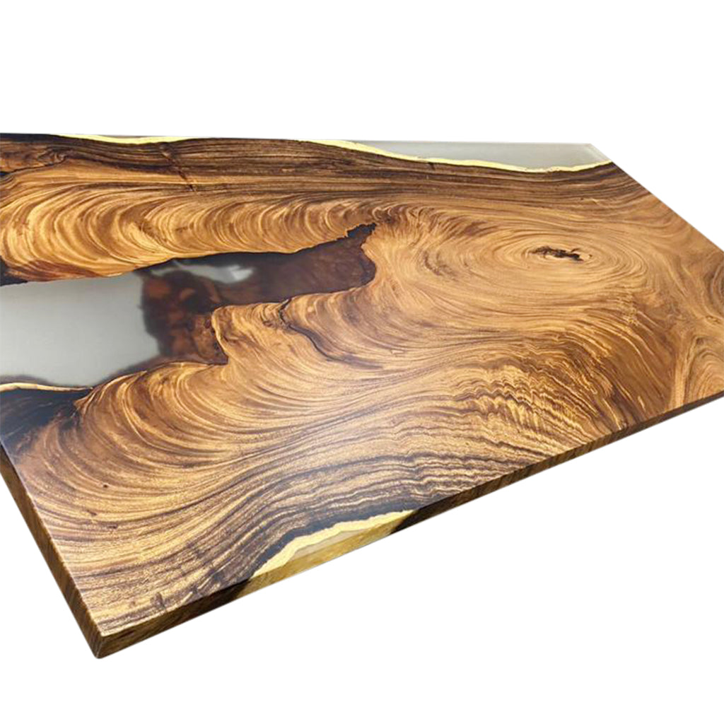 Custom Resin Dining Table - Live Edge Wood River Table - Dining Table –  Contour Functional Art