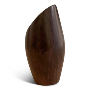 Handcrafted African Blackwood Wooden Vase - Home Decor