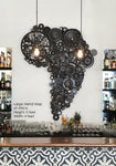 Metal Wall Art - Rustic Home Decor - Repurposed Metal Map of Africa