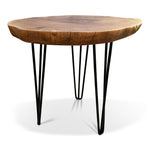 Live Edge Wood End Table - Mid Century Modern - Handcrafted Furniture