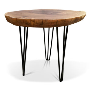 Live Edge Wood End Table - Mid Century Modern - Handcrafted Furniture