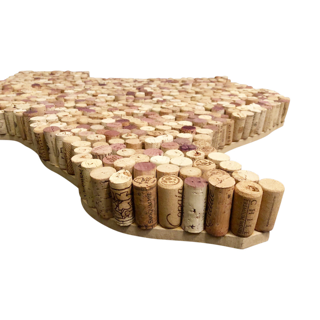 Handcrafted Texas Wine Cork Map