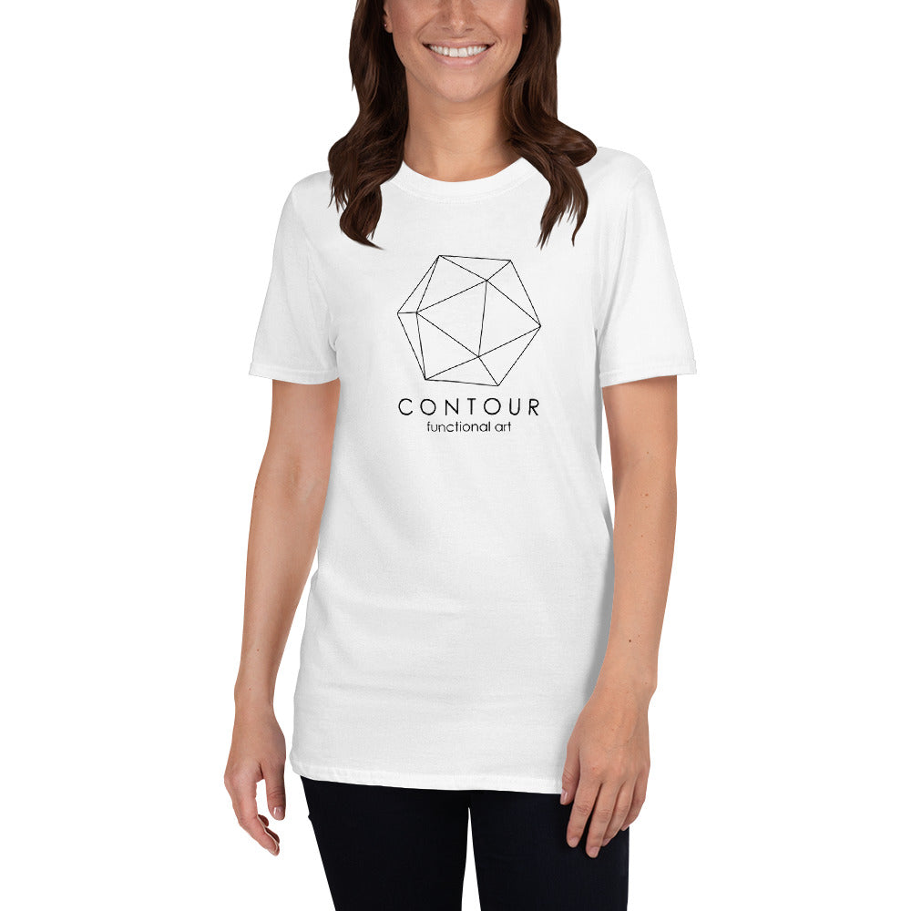 Contour logo with name- Short-Sleeve Unisex T-Shirt